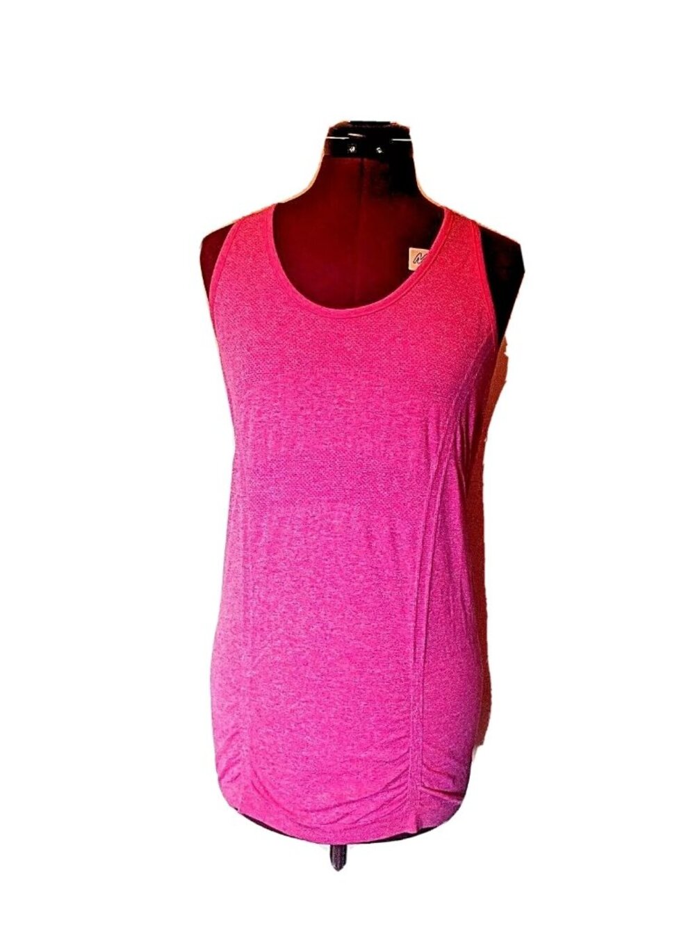 Athleta Fastest Track Tank Top Women’s Medium Pink Racerback Ruched Activewear